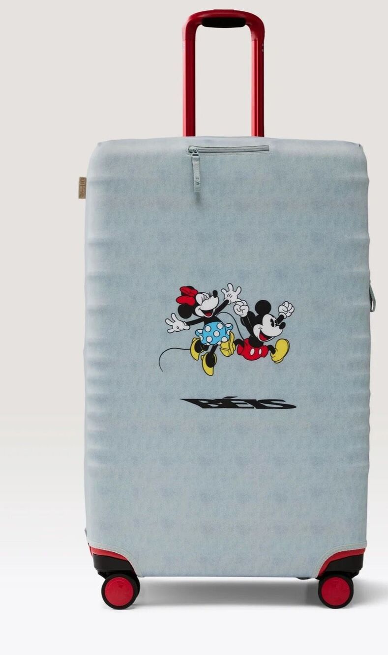 NWT Beis x Disney Large Check-In Luggage Cover in Blue Jeans